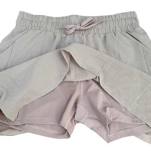 Adidas AEROREADY Skort Tan Gingham Built-In Shorts NWT Size Medium $90 Athletic - Picture 2 of 12